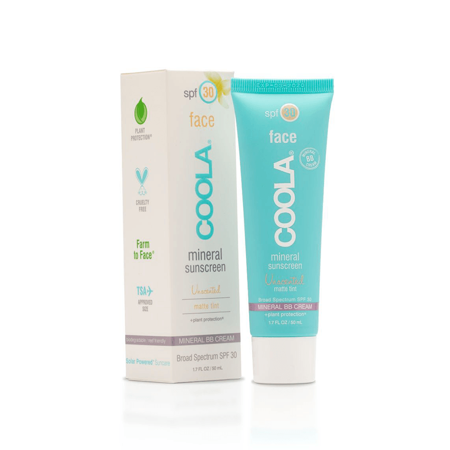 the lab coola brand mineral sunscreen unscented matte tint